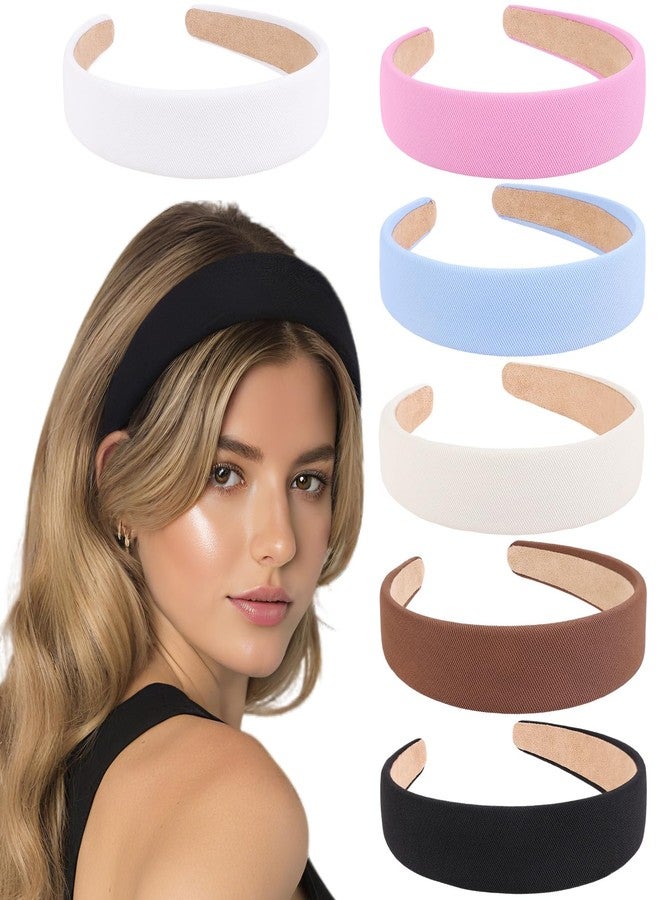 XTREND 6 Pcs Headbands for Women Cute Thick Solid Color Headbands Non-Slip Hard headband Plastic Hairband Fashion Accessories for Women - Image 1